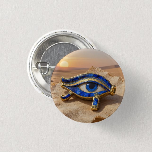 Das Ägyptische Auge´9 Button (Vorne & Hinten)
