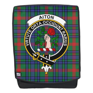 Das Aiton Clan Wappen Tartan Kariert Rucksack