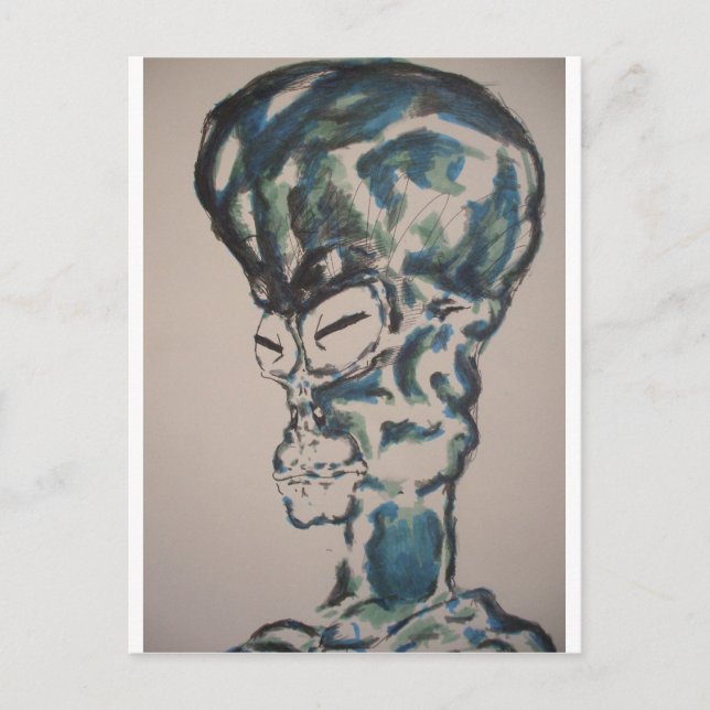 Das alien bin ich postkarte (Vorderseite)