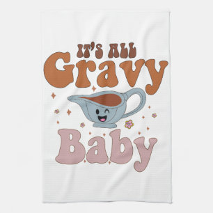 Das All Gravy Baby Retro Fall Erntedank Dinner Geschirrtuch