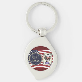 Das All-Star-Abzeichen USA-Flaggendesign der Opa Schlüsselanhänger