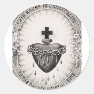 Das Allerheiligste Herz Jesu Symbol der göttlichen Runder Aufkleber