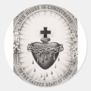 Das Allerheiligste Herz Jesu Symbol der göttlichen Runder Aufkleber