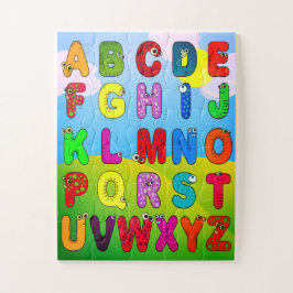 Das Alphabet-Puzzle der bunte Kinder