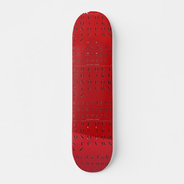 Das Alphabet-Skateboard Skateboard (Vorne)
