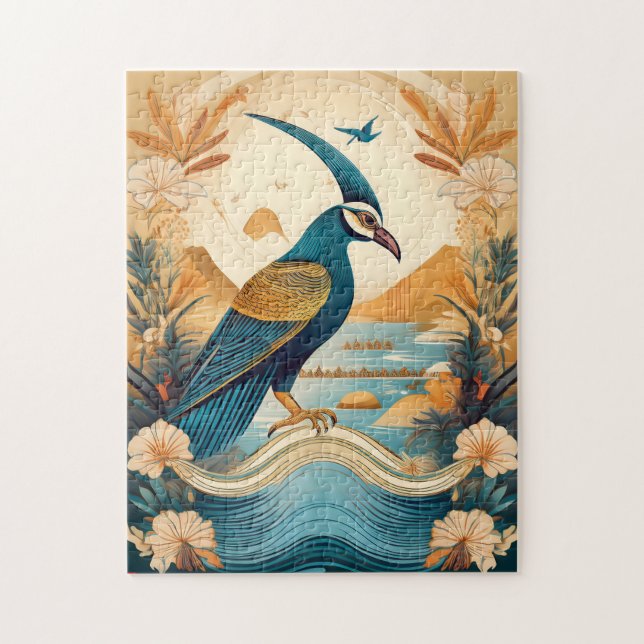 Das alte ägyptische Hoopoe Art Print Puzzle (Vertikal)