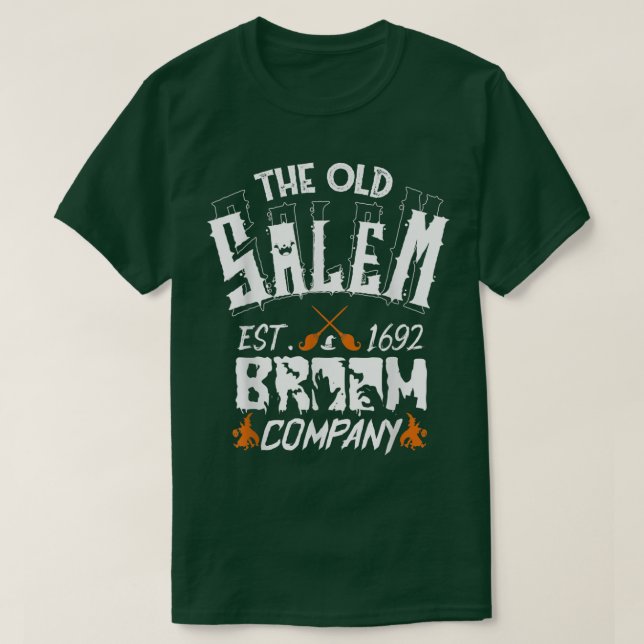 Das alte Salem Broom Company Funny Halloween  T-Shirt (Design vorne)