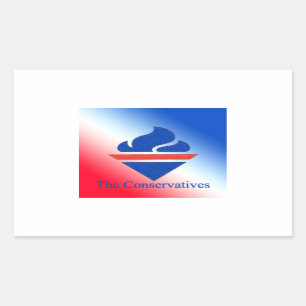 Das alte Torch-Logo der Konservativen Rechteckiger Aufkleber