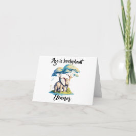 Das Alter ist irrelephant! Niedlicher Elefant und Karte
