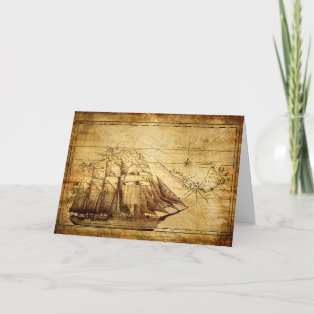 Das älteste Weltkarte-Schiff Karte (Vorderseite)
