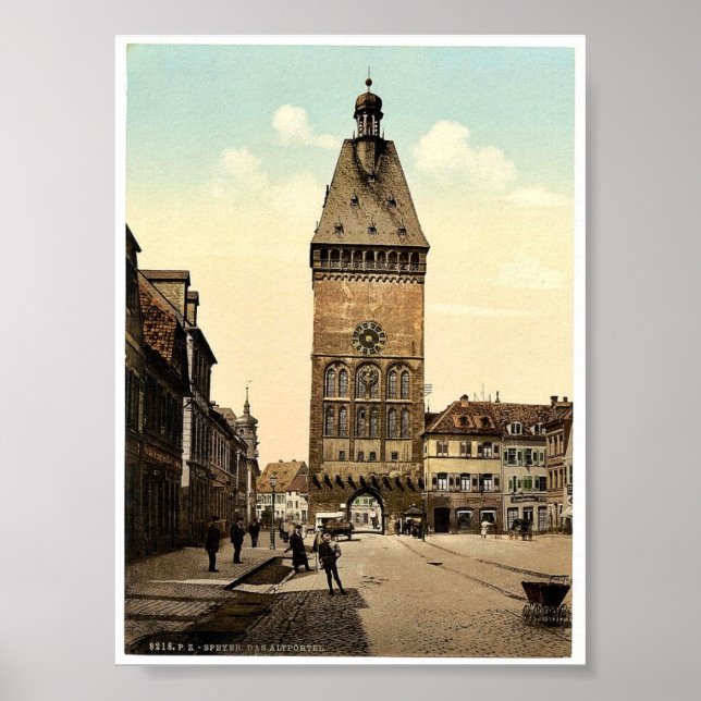 Das Altportel, Speyer, der Rhein, Deutschland selt Poster (Vorne)