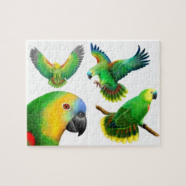 Das Amazonas-Papageien-Puzzlespiel (Horizontal)