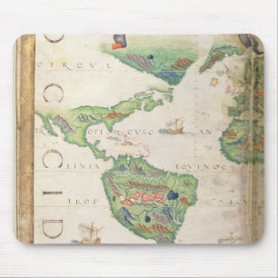 Das Amerika, Detail von Weltatlas, 1565 Mousepad