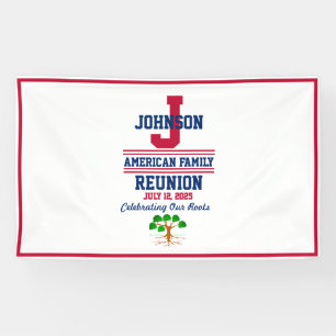 Das Amerika-Familien-Wiedersehen, das, weiß rot Banner