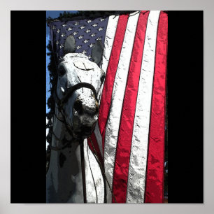 Das amerikanische Arbeits-Pferd Poster