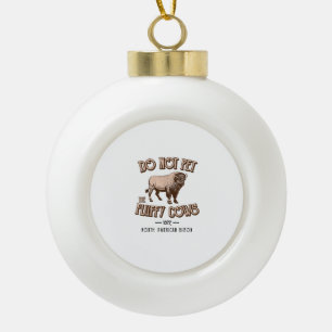 Das amerikanische Bison Buffalo von den flauschige Keramik Kugel-Ornament