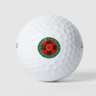 Das amerikanische Zia-Symbol in New Mexico Golfball