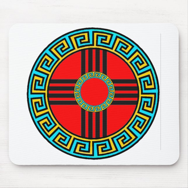 Das amerikanische Zia-Symbol in New Mexico Mousepad (Vorne)
