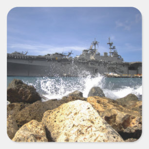 Das Amphibienschiff USS Kearsarge Quadratischer Aufkleber