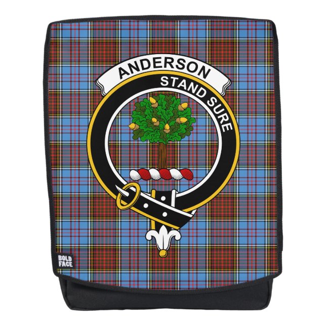 Das Anderson Modern Clan Wappen Tartan Kariert Rucksack (Vorderseite)