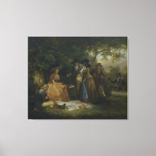 Das Angler-Mahl von George Morland Leinwanddruck