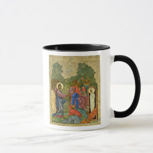 Das Anheben von Lazarus, russische Ikone Tasse