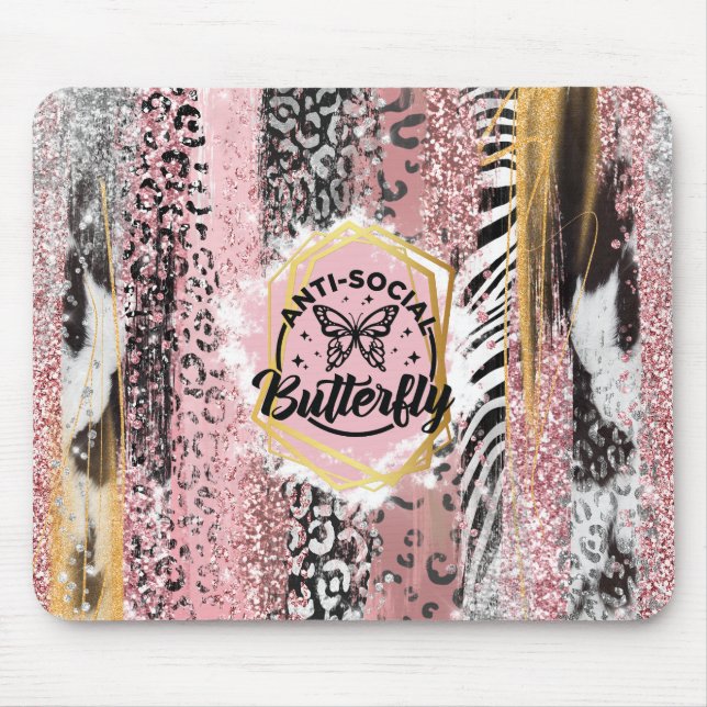 Das antisoziale Schmetterlingsmousepad Mousepad (Vorne)