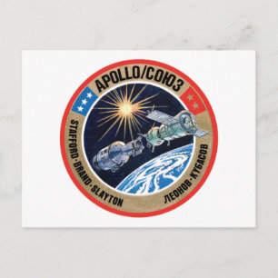 Das Apollo-Soyuz-Testprojekt (ASTP) Postkarte