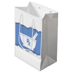 Das Apotheken-Mörser-und Stampfe-Symbol, das Mittlere Geschenktüte