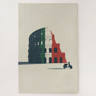 Das Architektur-Kunst-Puzzle "Stück Roms"