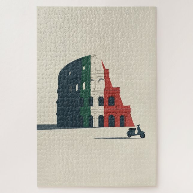 Das Architektur-Kunst-Puzzle "Stück Roms" (Vertikal)