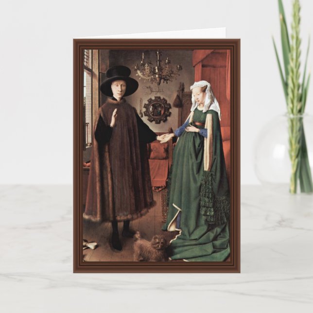 Das Arnolfini Porträt die Arnolfini Hochzeit durch Karte (Vorderseite)