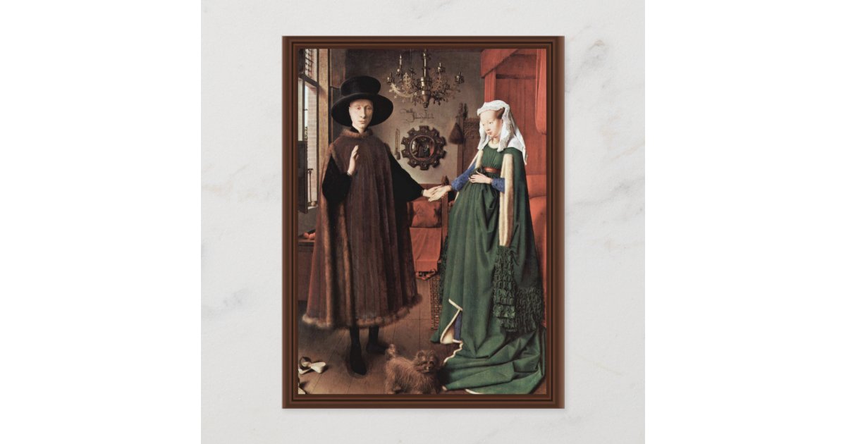 Das Arnolfini Portrat Die Arnolfini Hochzeit Durch Postkarte Zazzle Ch