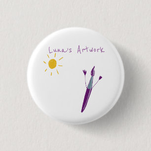 Das Artwork Ihres Kindes auf einem Knopf Button