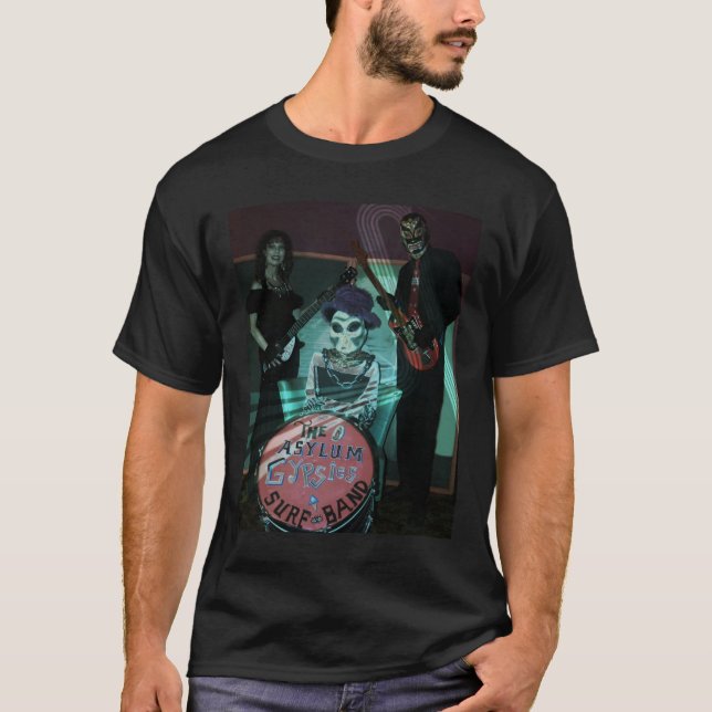 Das Asyl-Sinti und Roma-Brandungs-Band T-Shirt (Vorderseite)