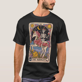 Das Audacity-Skelett auf Unicornarot-Design Mädche T-Shirt