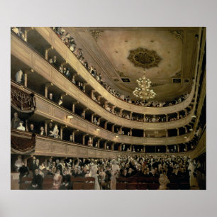 Das Auditorium des alten Schlosstheaters, 1888 Poster