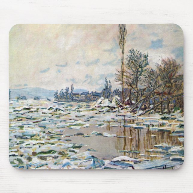 Das Aufbrechen des Eises von Claude Monet Mousepad (Vorne)