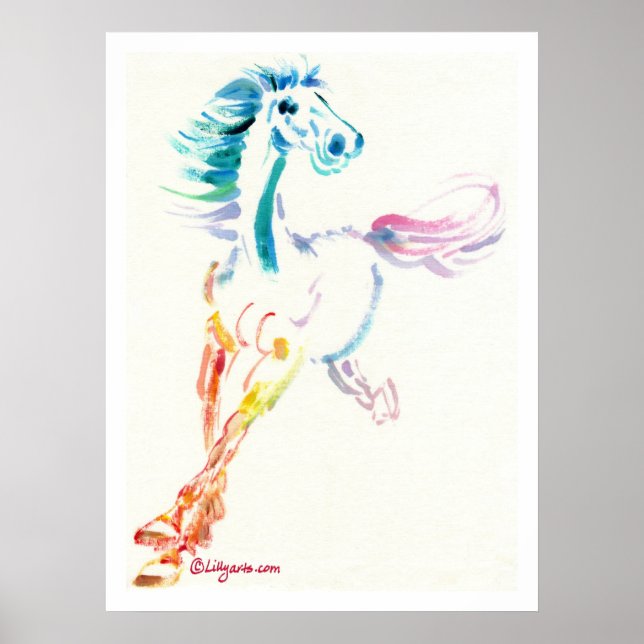 Das aufregende Pferd Print and Poster (Vorne)