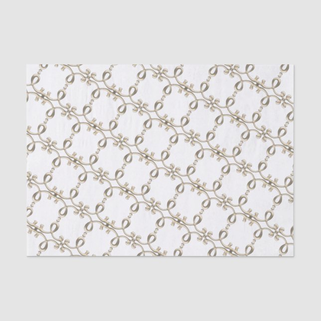 Das aufwändige Design der Metallschleife aus dem 1 Seidenpapier (Vorderseite)