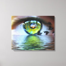 Das Auge des Betrachters Leinwanddruck