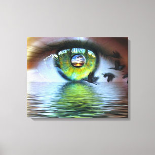 Das Auge des Betrachters Leinwanddruck