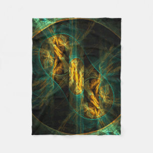 Das Auge des Dschungels Abstrakte Kunst Fleecedecke