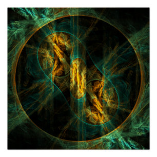 Das Auge des Dschungels Abstrakte Kunst Poster
