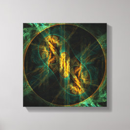 Das Auge des Dschungels Abstrakte Kunst Schwarz un Leinwanddruck