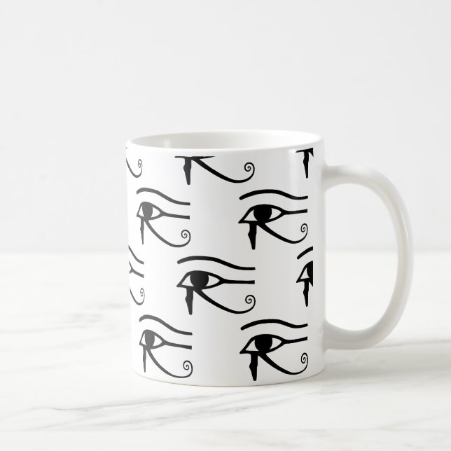 Das Auge des Horusmusters Kaffeetasse (Rechts)