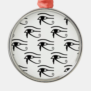 Das Auge des Horusmusters Silbernes Ornament