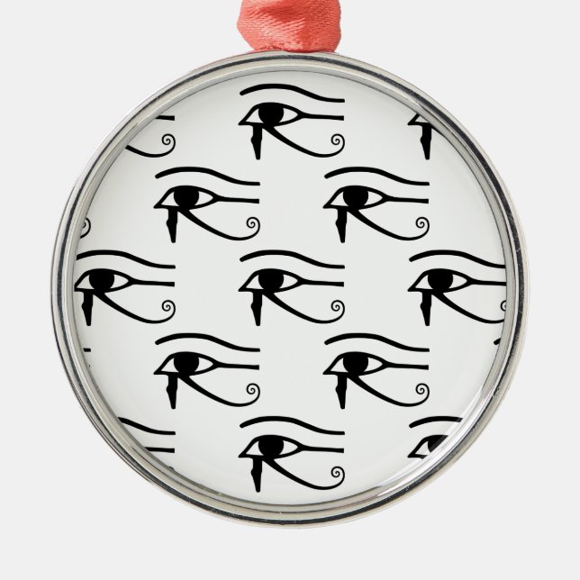 Das Auge des Horusmusters Silbernes Ornament (Vorne)