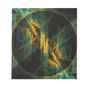 Das Auge des Jungle Abstrakt Art Notepad Notizblock