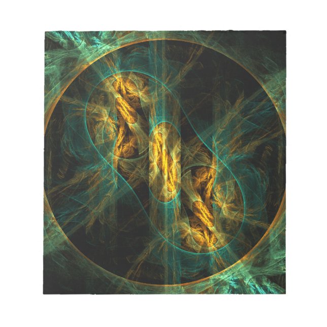 Das Auge des Jungle Abstrakt Art Notepad Notizblock (Vorderseite)